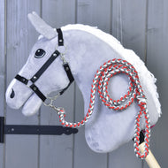 Hobby Horse - Gevlochten halstertouw rood wit 1