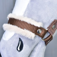 Halter brown with fur