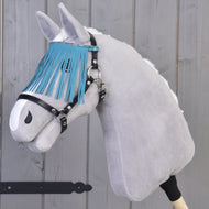 Halter black with turquoise fringes