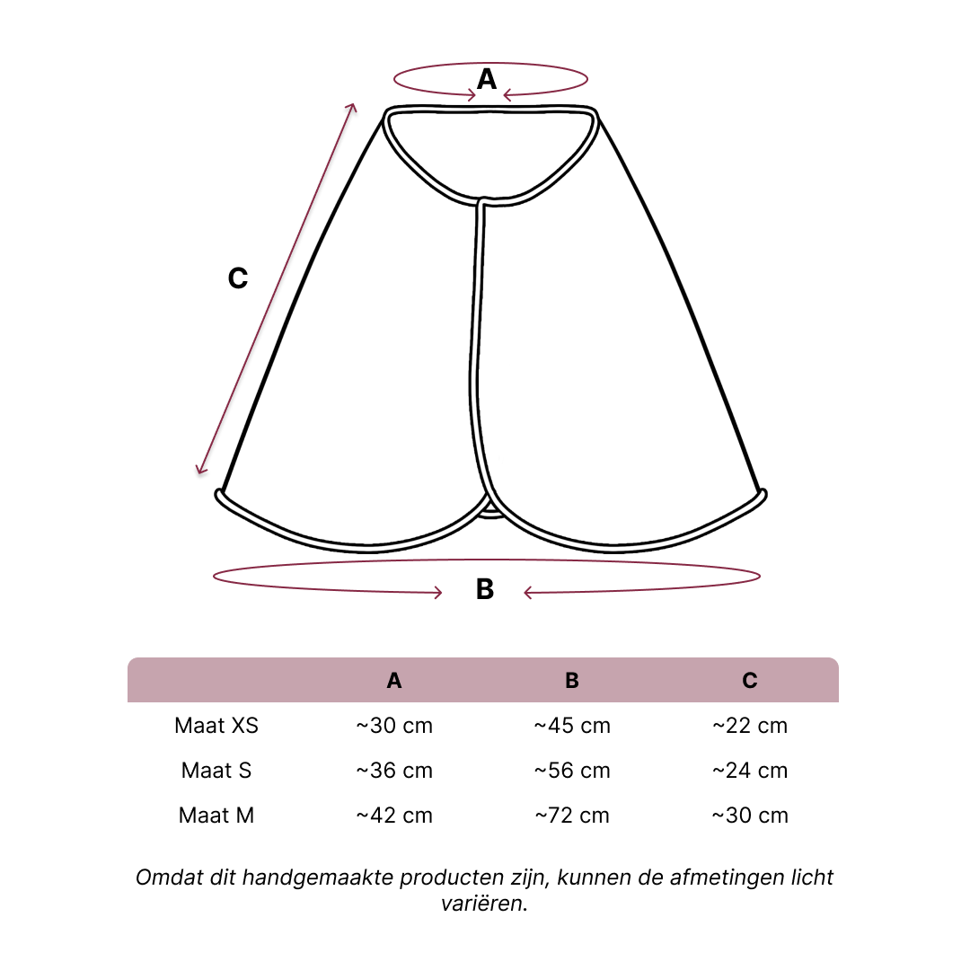 Size guide – Blanket XS – NL