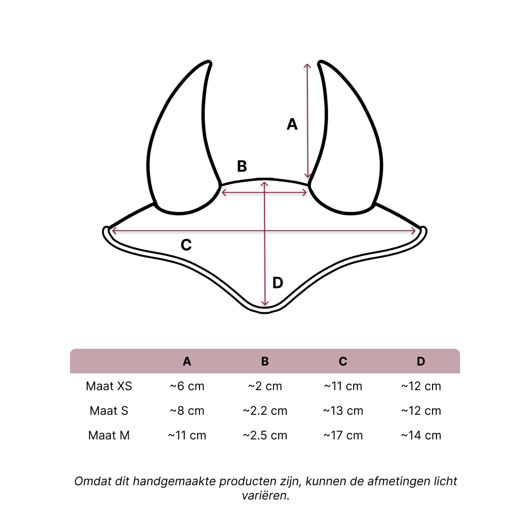 Size guide – Ear Bonnet XS – NL