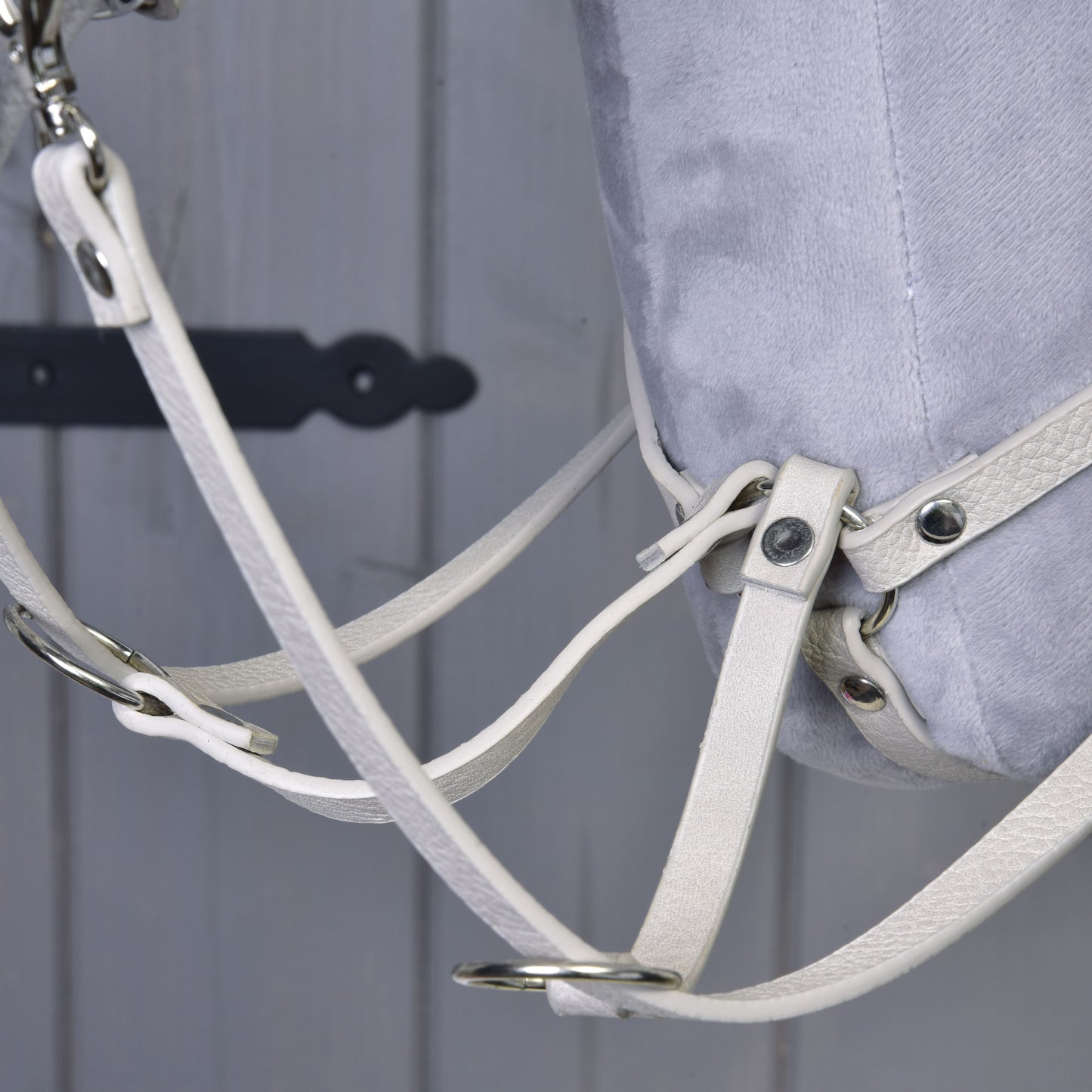 Aqua kunstleer set - hoofdstel, teugels en martingaal