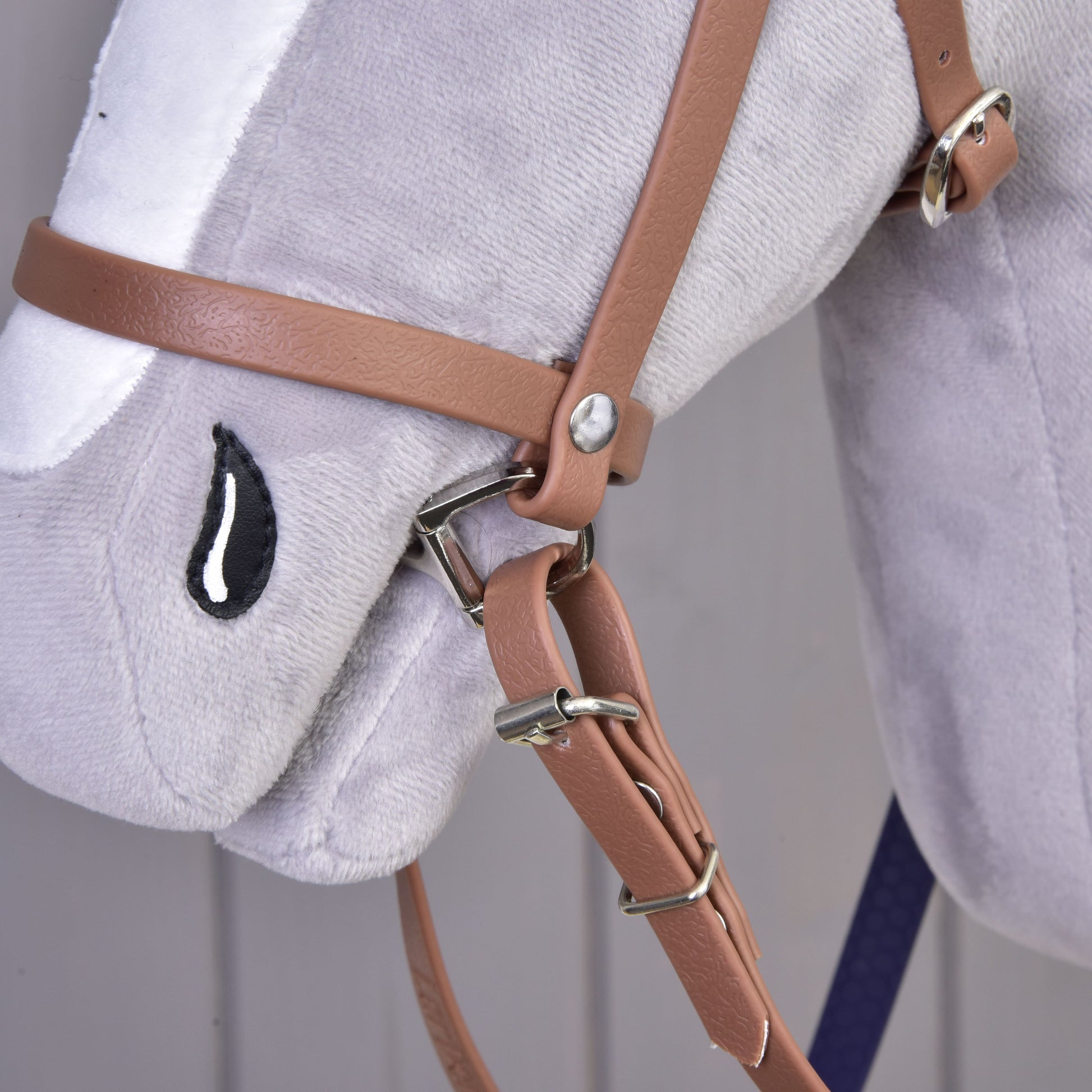 Compleet hoofdstel met neusriem Bruin Paars