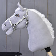 Halter - light grey leatherette (size S)