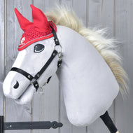 Ear bonnet crocheted Red Sport