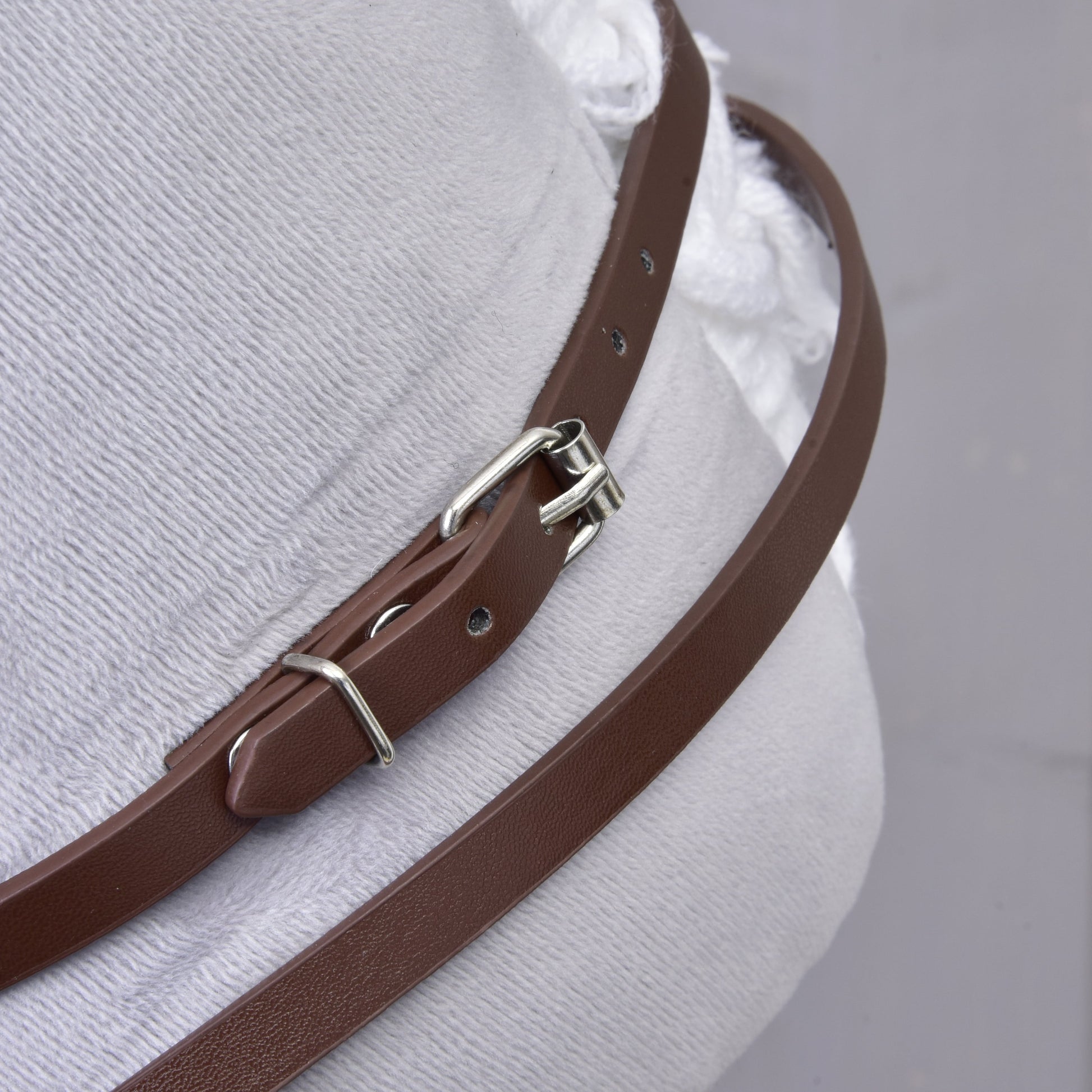 Light brown leatherette set - bridle, reins and martingale