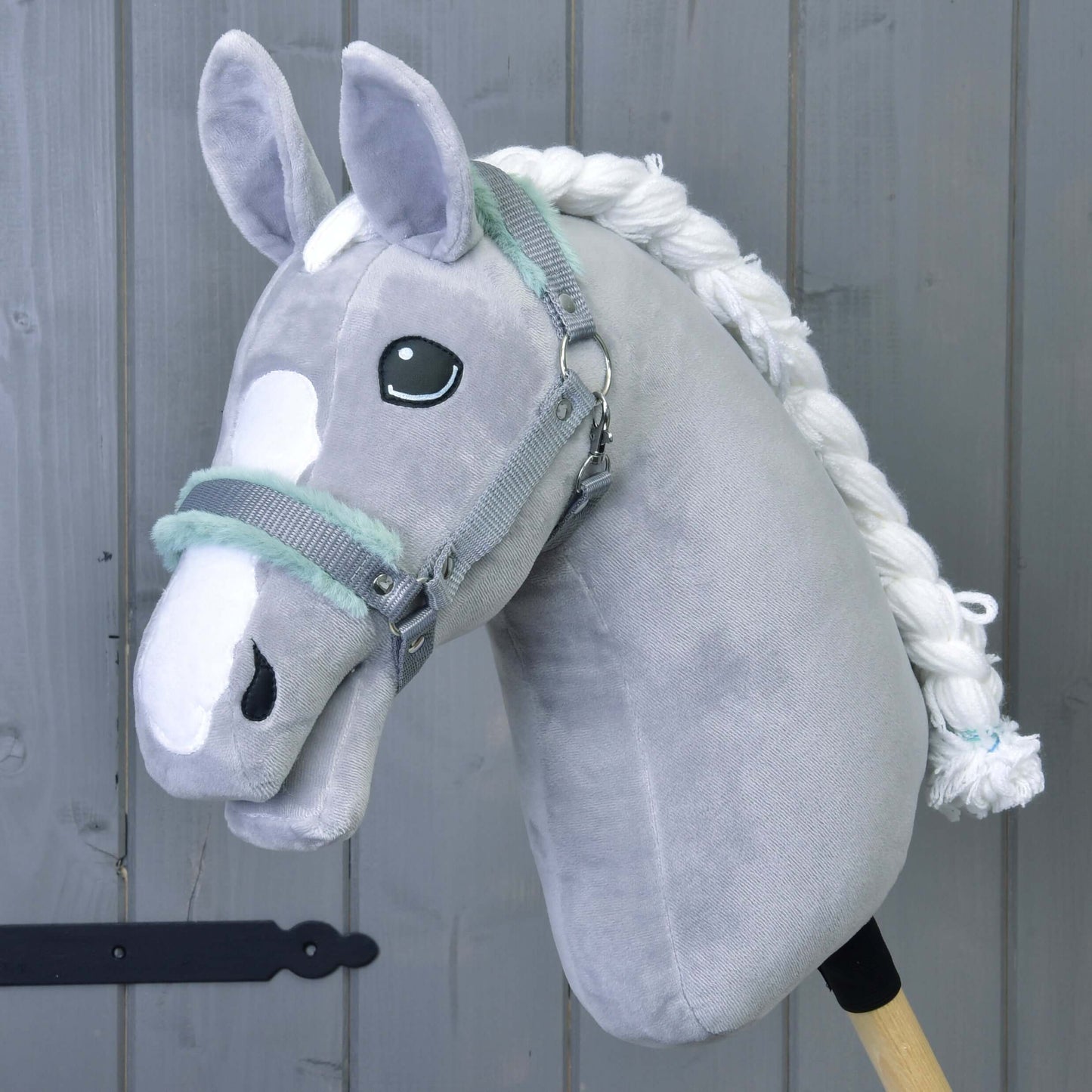 Halter grey with mint fur 1