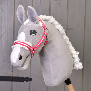 Halter red stripe with fur