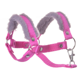 Halster roze met bont