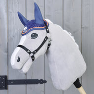 Ear bonnet crocheted Blue Sport