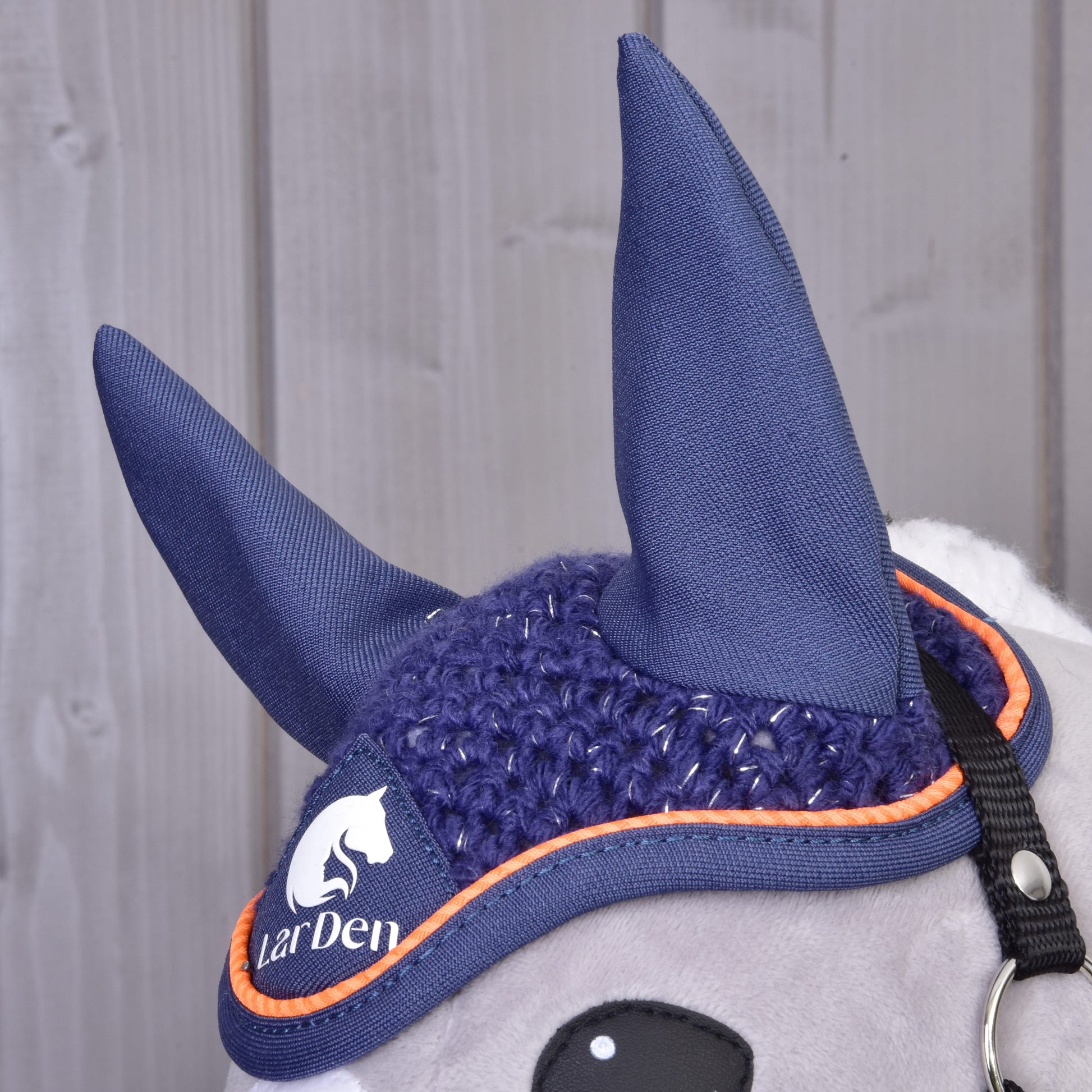 Ear bonnet crocheted Blue Sport