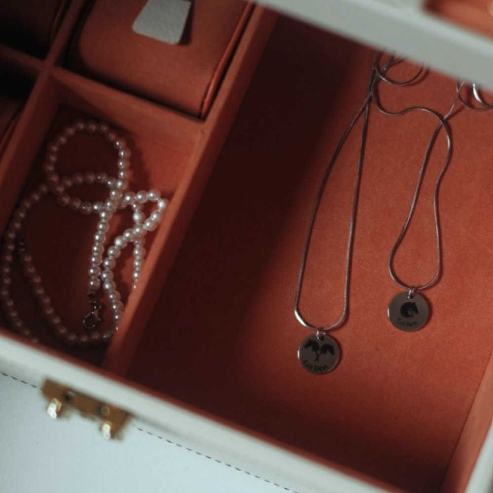 Silver necklace with LarDen pendant – Details