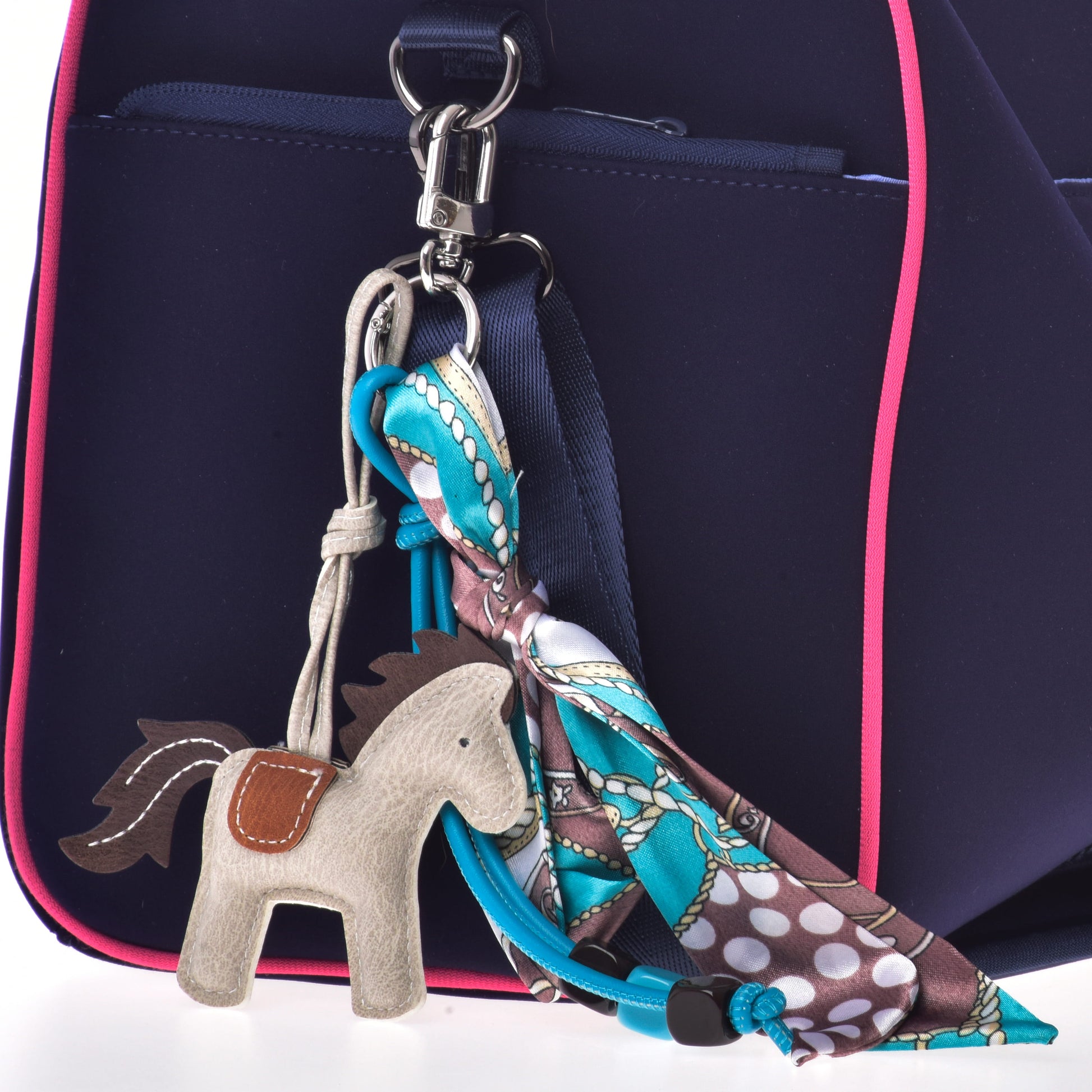 Keychain Horse Grey