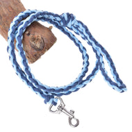 Hobby Horse -  Knitted Lead Rope Double Blue