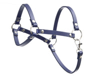 Halter - dark blue leatherette