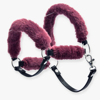 Fur Halster Teddy Maroon