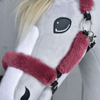 Fur Halster Teddy Maroon