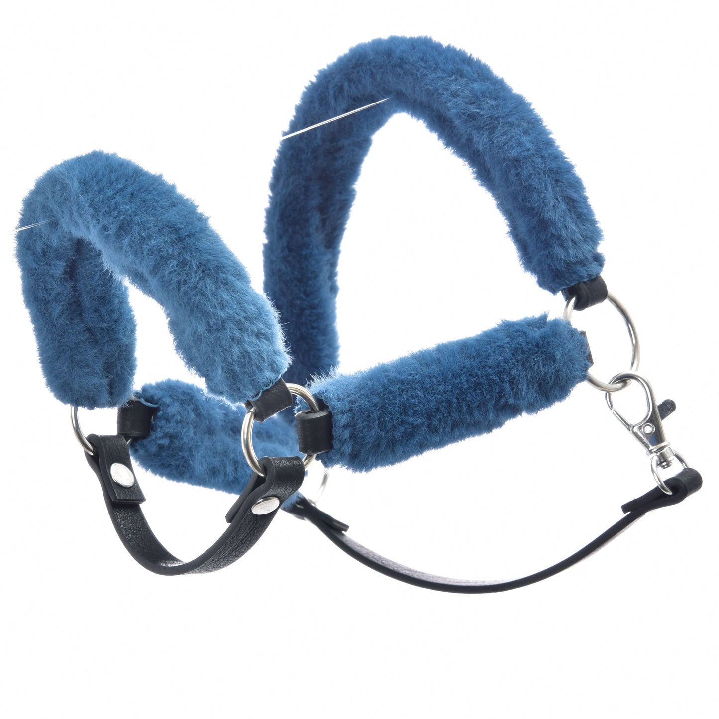 Fur Halter Teddy Petrol