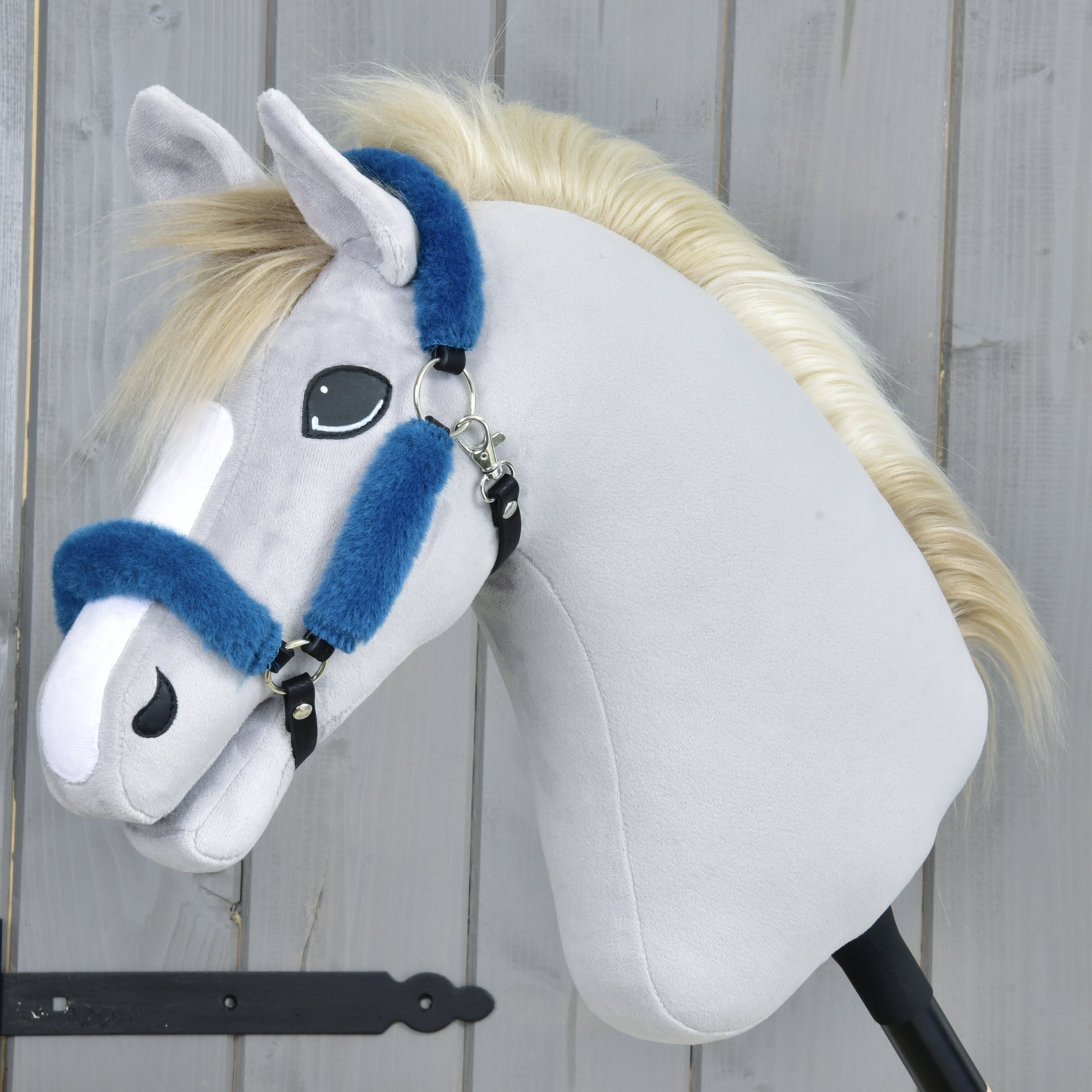 Fur Halter Teddy Petrol