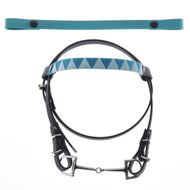 Bridle with 2 headbands turquoise (Size M)