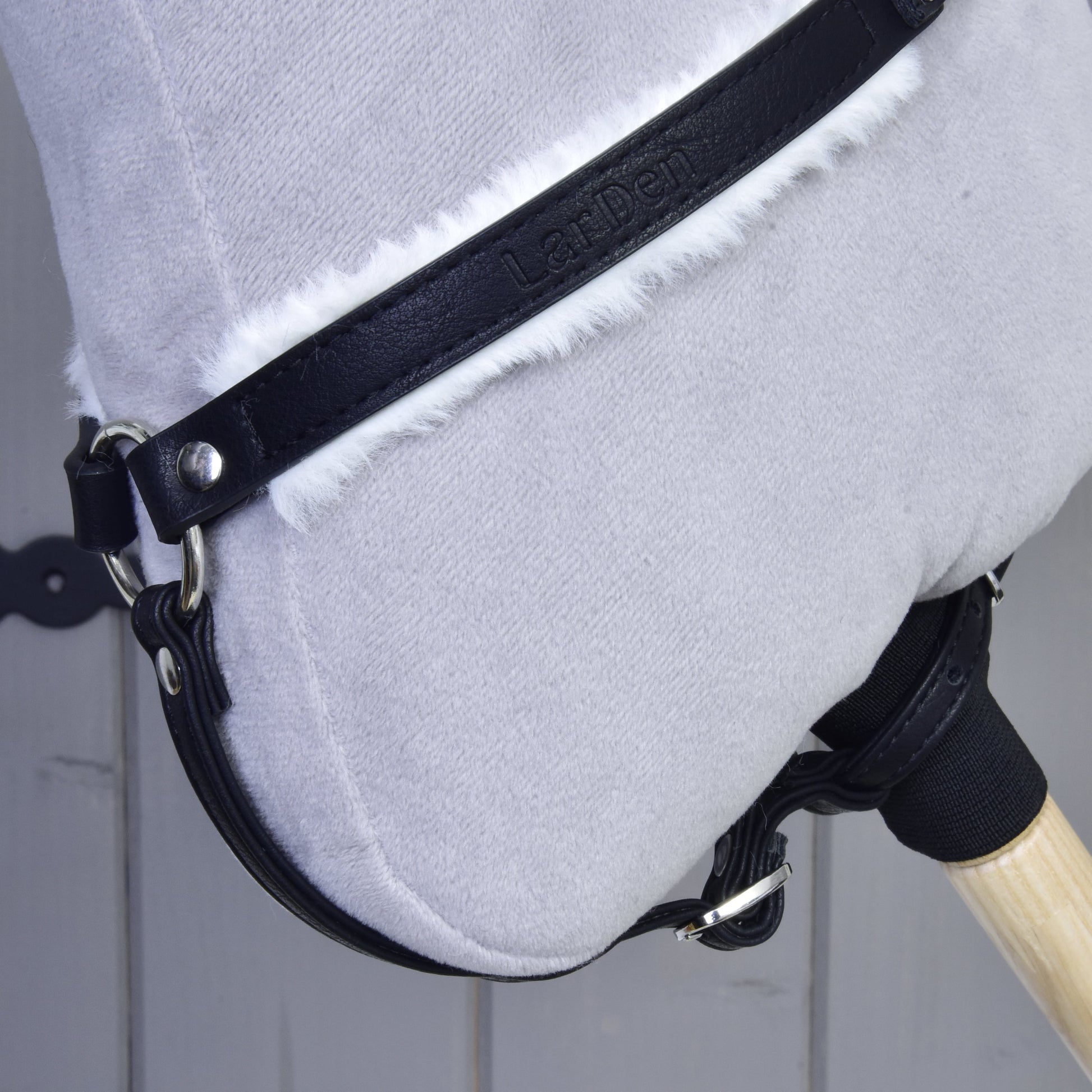 Borsttuig met bont Espresso