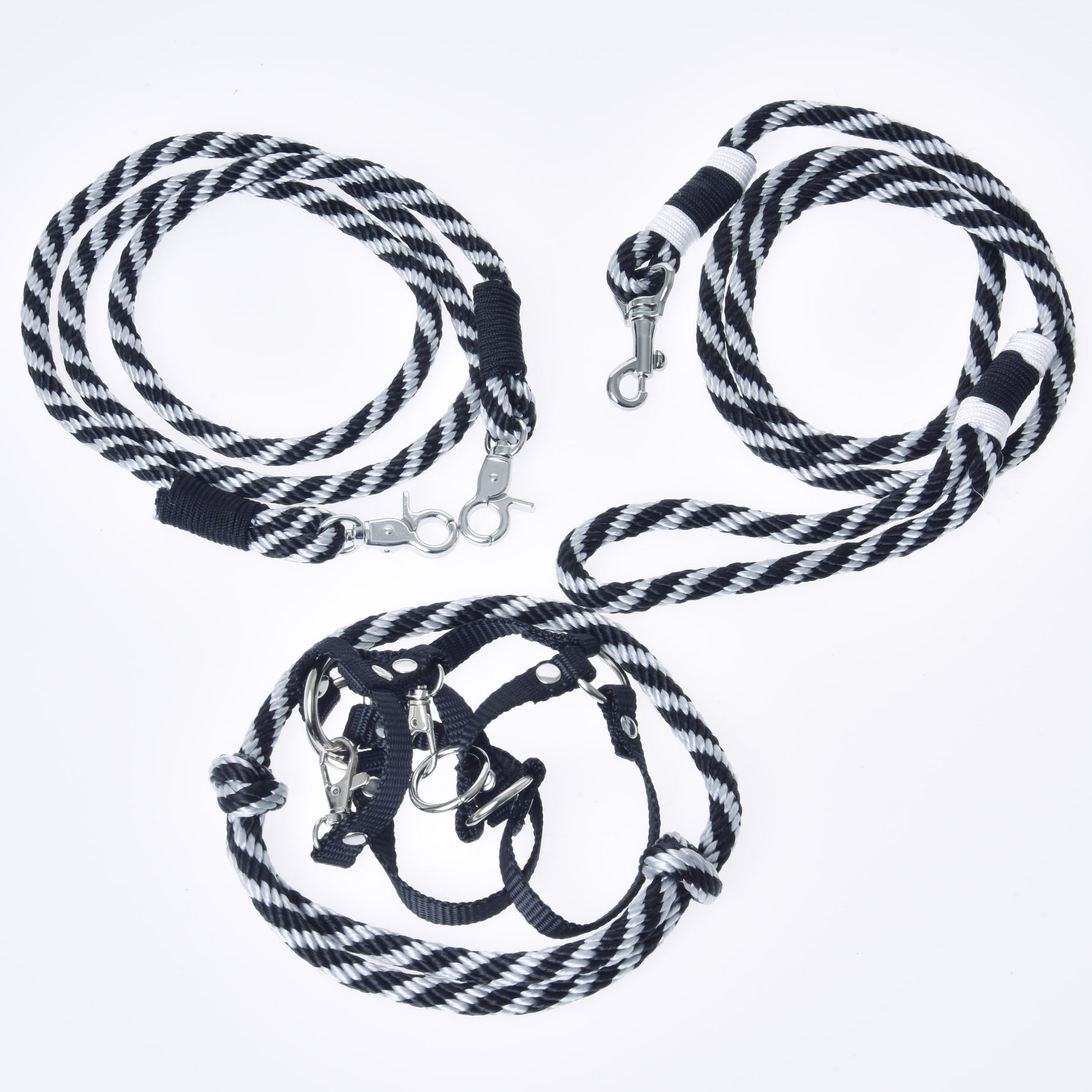 Set Start Black (halter + cordeo + lead rope + reins)