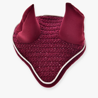 Ear bonnet crocheted Lux Maroon