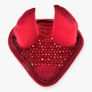 Ear bonnet crocheted red