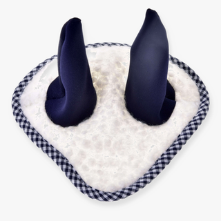 Ear bonnet cube blue