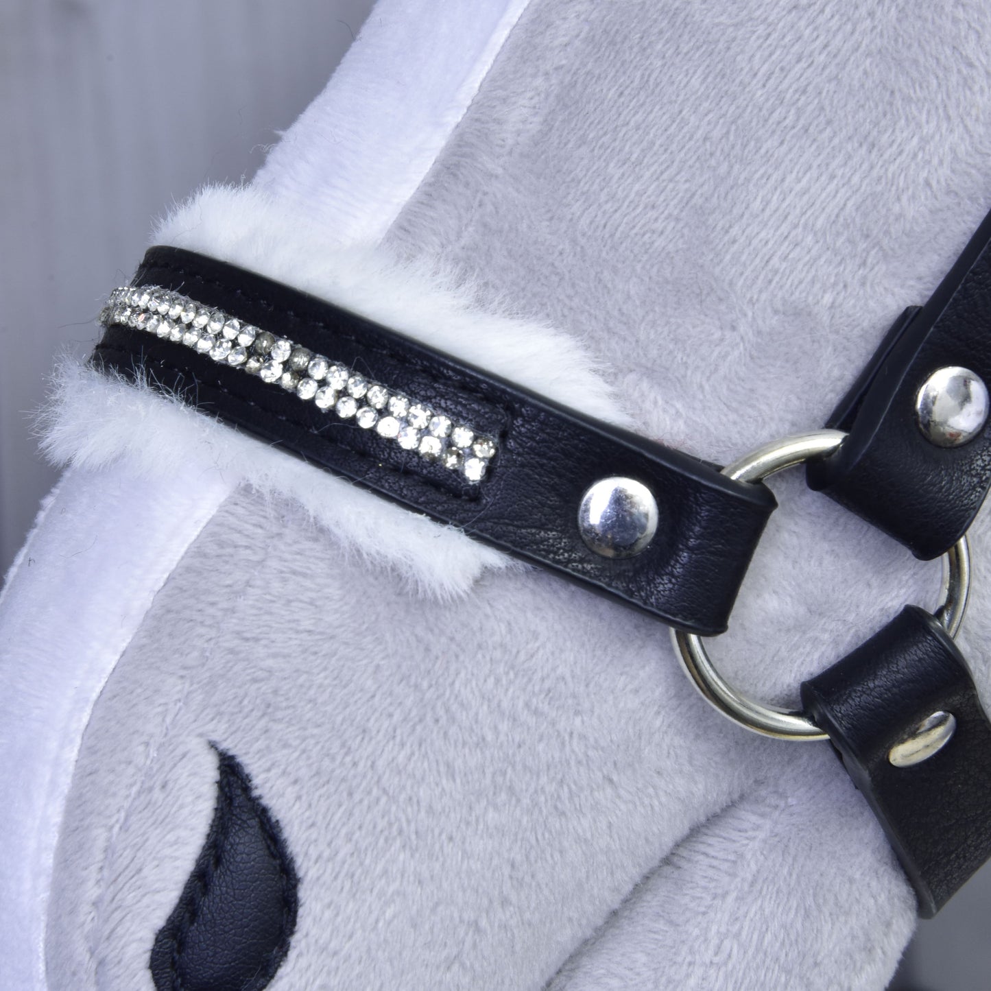 Halster met bont - kunstleer Espresso