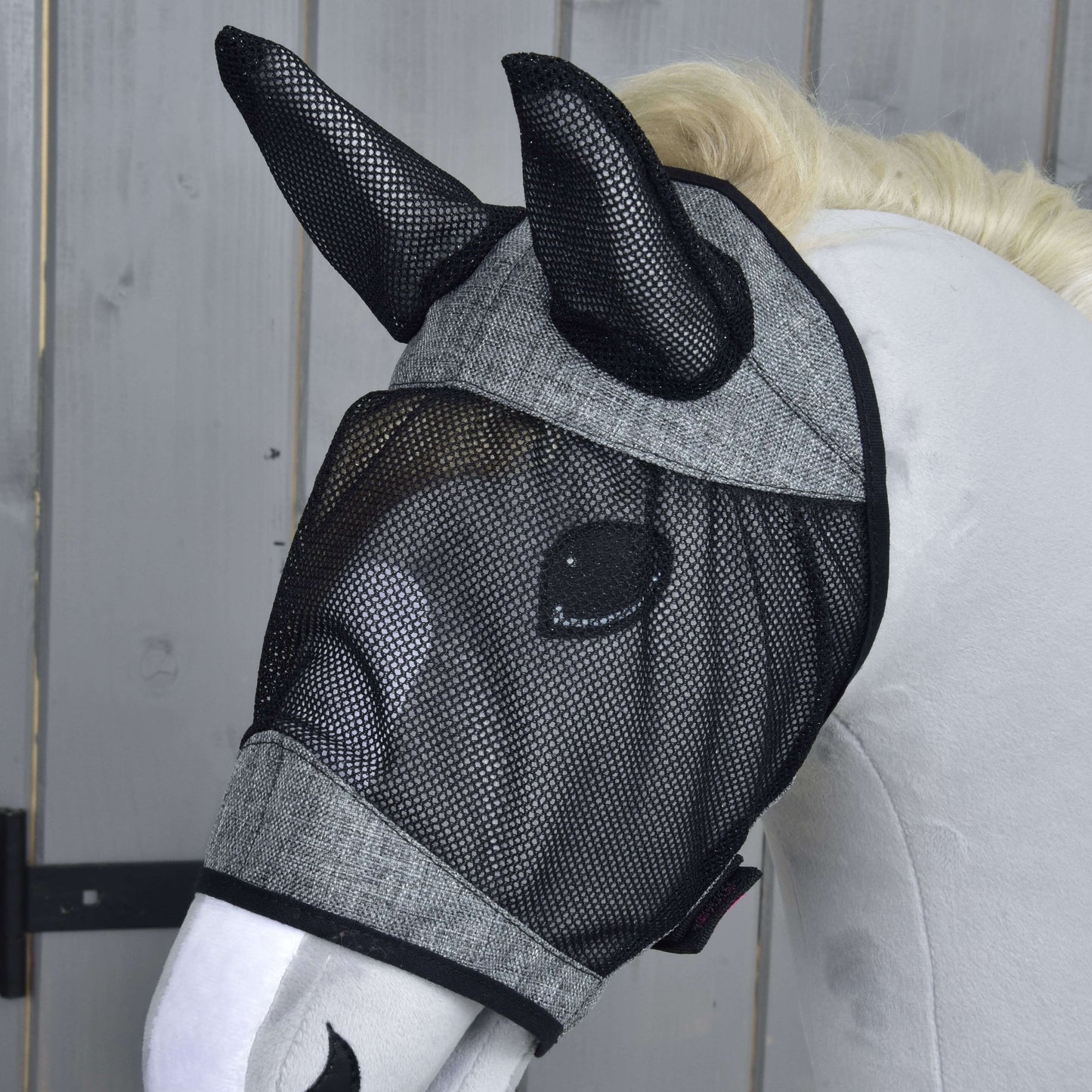 Vliegmasker De Luxe Lichtgrijs