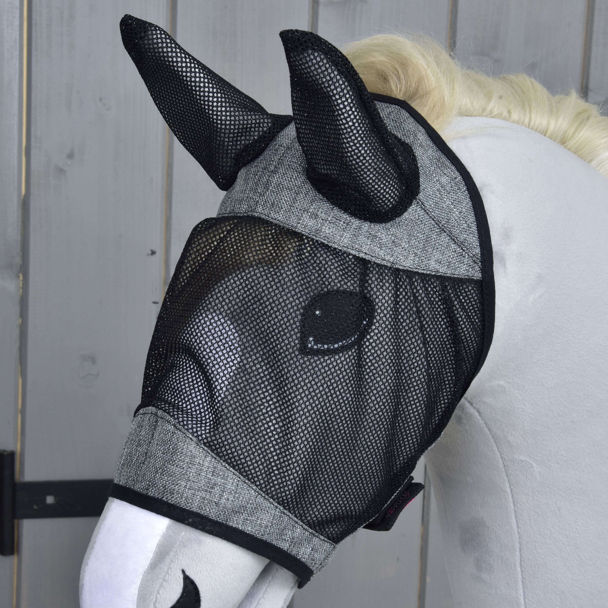 Vliegmasker De Luxe Lichtgrijs