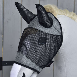 Vliegmasker De Luxe Lichtgrijs