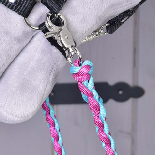 Gebreide teugels roze-blauw