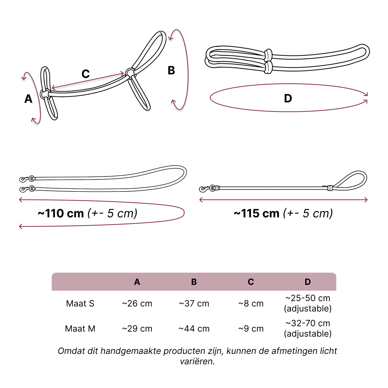 Size guide – Starter Set – NL
