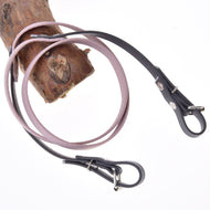 Teugels gerubberd Donker Grijs/Roze