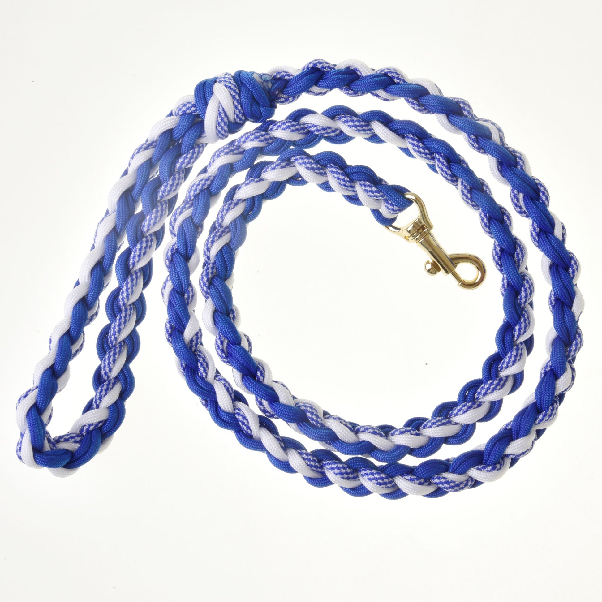 Hobby Horse - braided lead rope white/blue