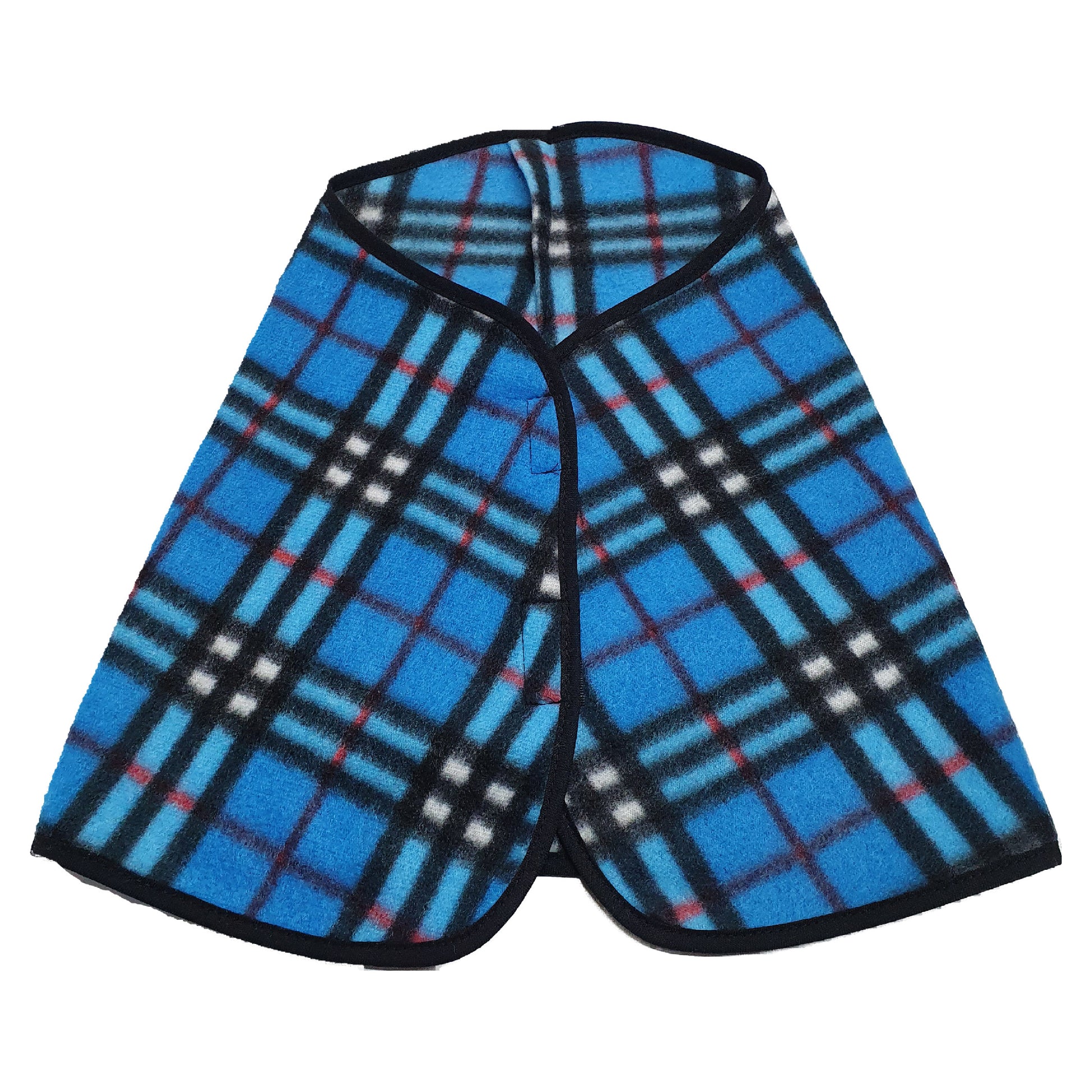 Blanket checkered blue (fleece) (size M)