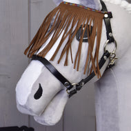 Halter black with brown fringes