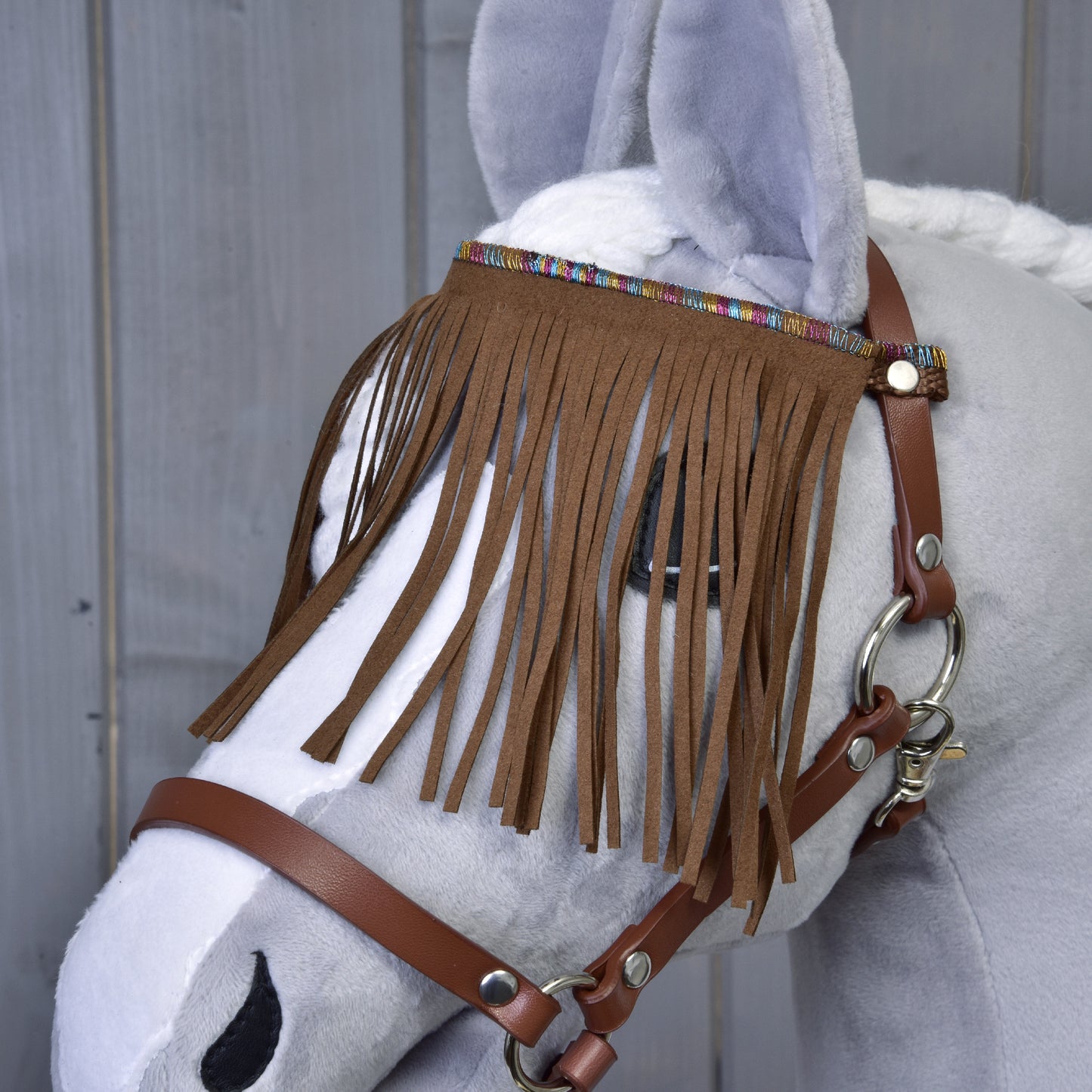 Halter brown with fringes 1