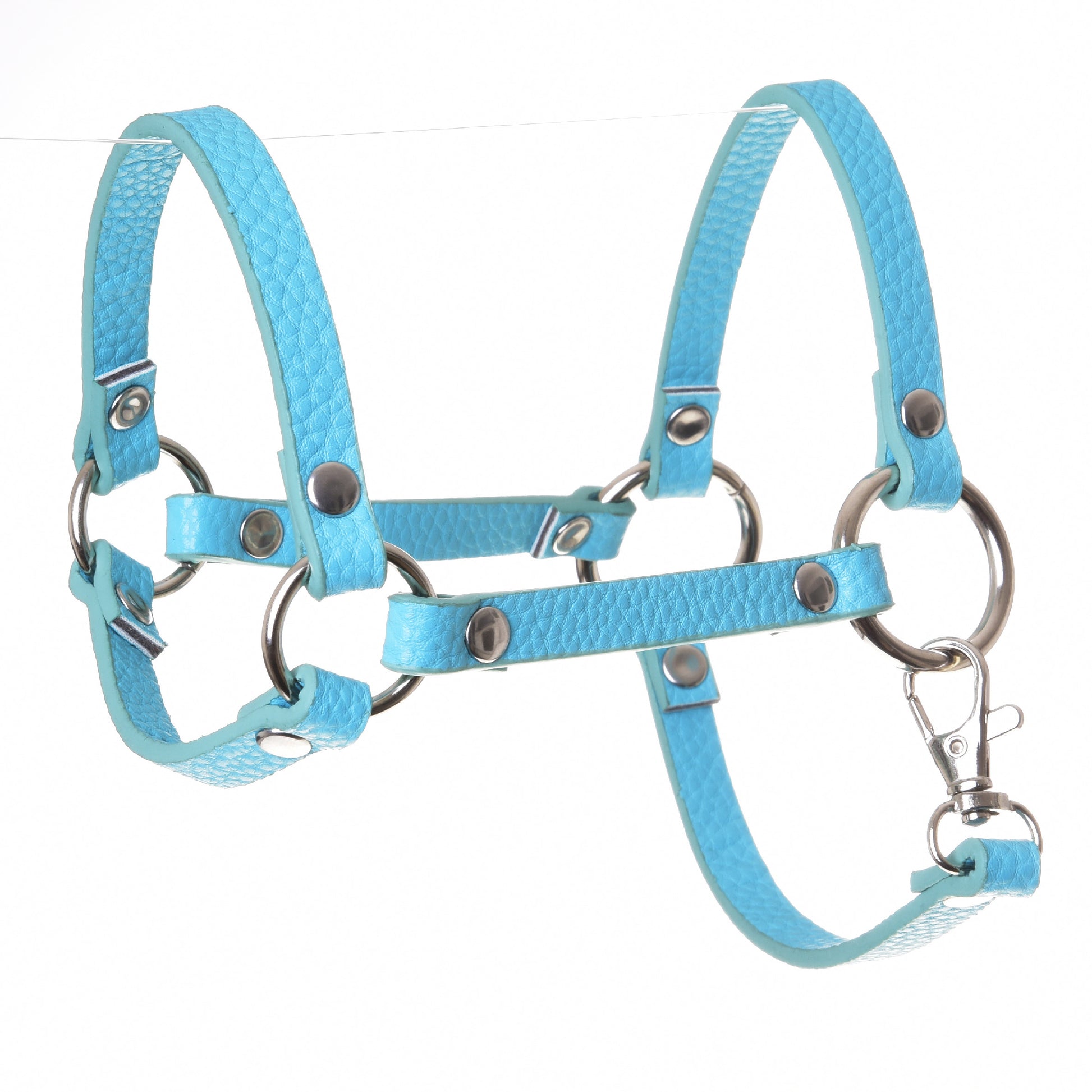 Halter - black leatherette (Size S)