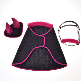Set Thermo Pinkie (oordeken + deken + halster met vacht)