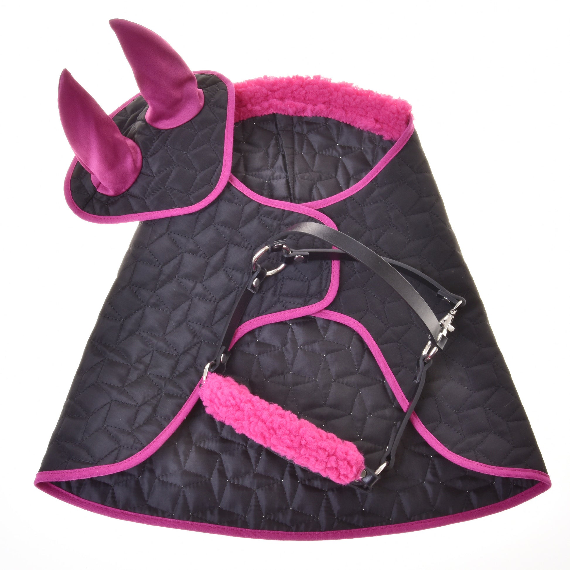 Set Thermo Pinkie (ear bonnet + blanket + halter with fur)