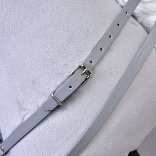 Grey leatherette set - bridle, reins and martingale